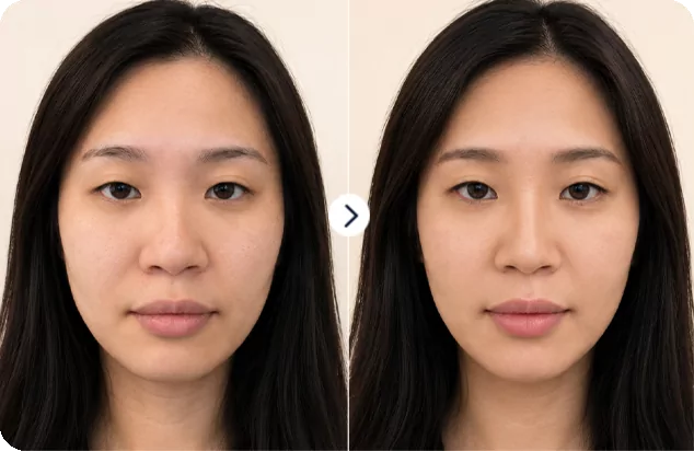 Ms Katie — before and after